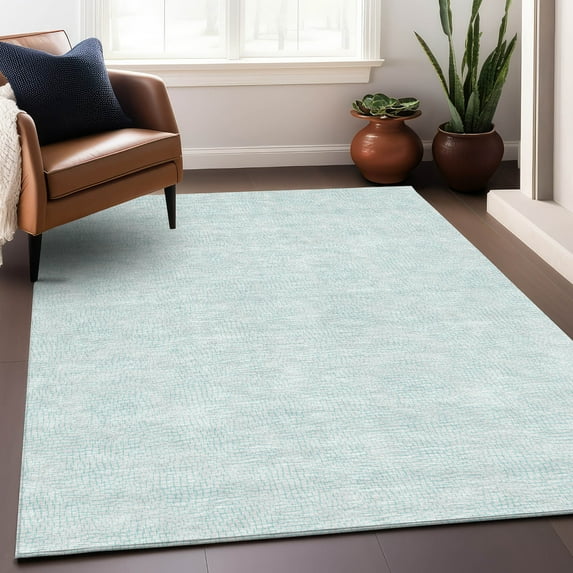 Addison Rugs Chantille Indoor/Outdoor Transitional Geometric Sky Washable Rectangle Rug, 8' x 10'