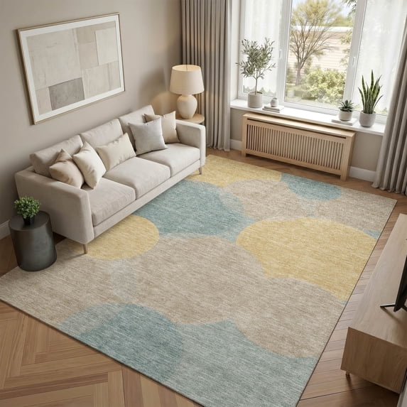Addison Rugs Chantille Indoor/Outdoor Transitional Geometric Spa Machine Washable Rectangle Rug, 9' x 12'