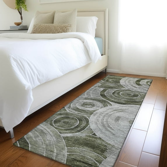 Addison Rugs Chantille Indoor/Outdoor Transitional Geometric Taupe Machine Washable Runner Rug, 2'3" x 7'6"