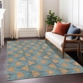 thumbnail image 1 of Addison Rugs Chantille Indoor/Outdoor Transitional Geometric Teal Machine Washable Rectangle Rug, 10' x 14', 1 of 8