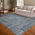 thumbnail image 1 of Addison Rugs Chantille Indoor/Outdoor Transitional Geometric Teal Machine Washable Rectangle Rug, 5' x 7'6", 1 of 8