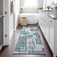 thumbnail image 1 of Addison Rugs Chantille Indoor/Outdoor Transitional Geometric Teal Machine Washable Runner Rug, 2'3" x 7'6", 1 of 8