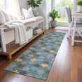 thumbnail image 1 of Addison Rugs Chantille Indoor/Outdoor Transitional Geometric Teal Machine Washable Runner Rug, 2'3" x 7'6", 1 of 8