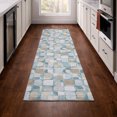 thumbnail image 1 of Addison Rugs Chantille Indoor/Outdoor Transitional Geometric Teal Machine Washable Runner Rug, 2'3" x 7'6", 1 of 8