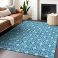 thumbnail image 1 of Addison Rugs Chantille Indoor/Outdoor Transitional Geometric Teal Washable Rectangle Rug, 10' x 14', 1 of 6