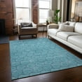 thumbnail image 1 of Addison Rugs Chantille Indoor/Outdoor Transitional Geometric Teal Washable Rectangle Rug, 2'6" x 3'10", 1 of 6