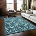 thumbnail image 1 of Addison Rugs Chantille Indoor/Outdoor Transitional Geometric Teal Washable Rectangle Rug, 2'6" x 3'10", 1 of 6