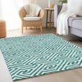 thumbnail image 1 of Addison Rugs Chantille Indoor/Outdoor Transitional Geometric Teal Washable Rectangle Rug, 3' x 5', 1 of 6