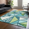 thumbnail image 1 of Addison Rugs Chantille Indoor/Outdoor Transitional Geometric Teal Washable Rectangle Rug, 3' x 5', 1 of 6