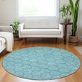 thumbnail image 1 of Addison Rugs Chantille Indoor/Outdoor Transitional Geometric Teal Washable Round Rug, 8' x 8', 1 of 6