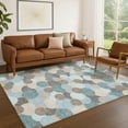 thumbnail image 1 of Addison Rugs Chantille Indoor/Outdoor Transitional Geometric Turquoise Machine Washable Rectangle Rug, 3' x 5', 1 of 8