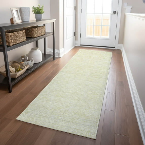 Addison Rugs Chantille Indoor/Outdoor Transitional Geometric Yellow Washable Runner Rug, 2'3" x 7'6"