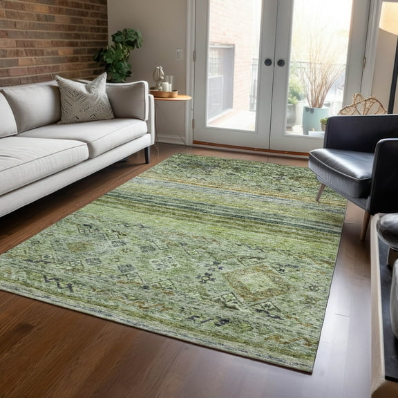 Addison Rugs Chantille Indoor/Outdoor Transitional Global Aloe Washable Rectangle Rug, 10' x 14'