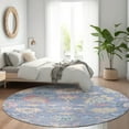 thumbnail image 1 of Addison Rugs Chantille Indoor/Outdoor Transitional Global Blue Washable Round Rug, 8' x 8', 1 of 6
