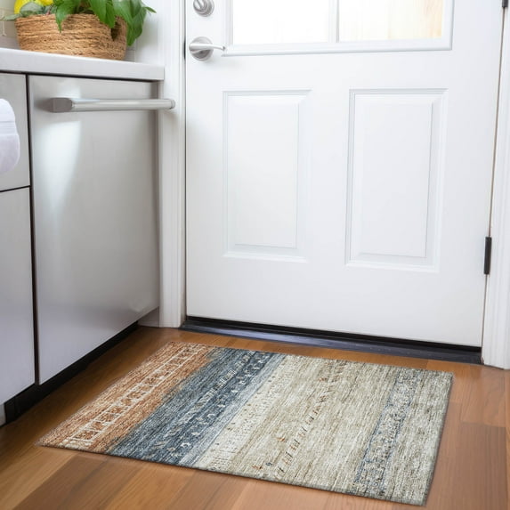 Addison Rugs Chantille Indoor/Outdoor Transitional Global Brown Washable Rectangle Rug, 1'8" x 2'6"