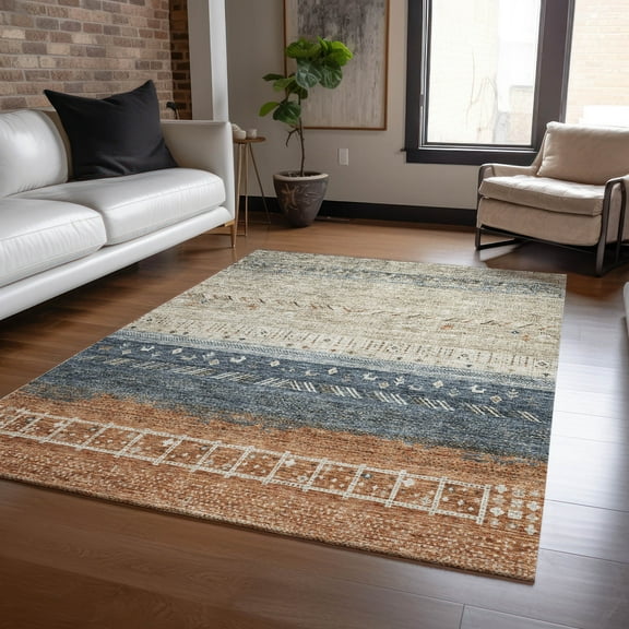 Addison Rugs Chantille Indoor/Outdoor Transitional Global Brown Washable Rectangle Rug, 3' x 5'