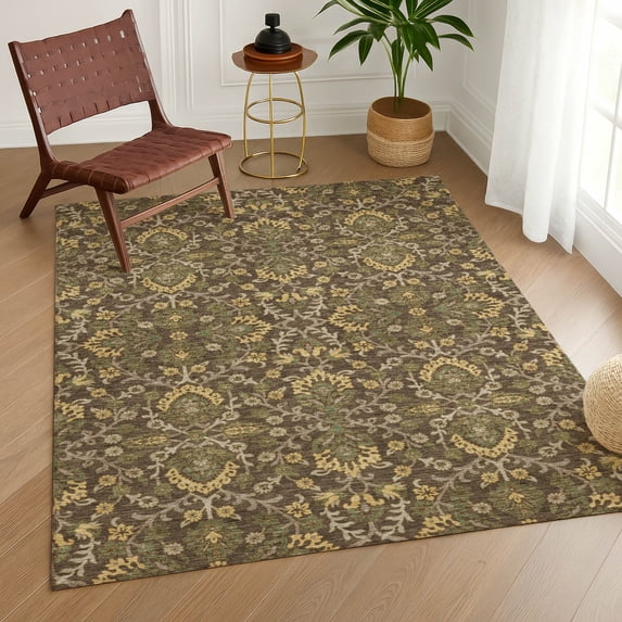 Addison Rugs Chantille Indoor/Outdoor Transitional Global Chocolate Machine Washable Rectangle Rug, 10' x 14'