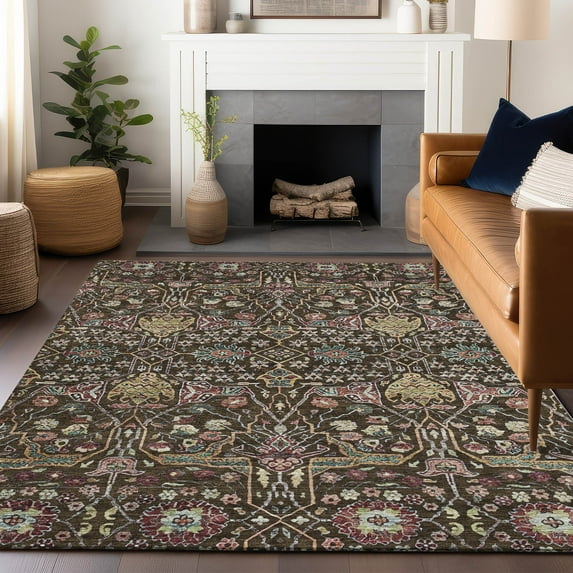 Addison Rugs Chantille Indoor/Outdoor Transitional Global Chocolate Washable Rectangle Rug, 8' x 10'