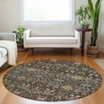 thumbnail image 1 of Addison Rugs Chantille Indoor/Outdoor Transitional Global Chocolate Washable Round Rug, 8' x 8', 1 of 6