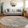 thumbnail image 1 of Addison Rugs Chantille Indoor/Outdoor Transitional Global Gray Washable Round Rug, 8' x 8', 1 of 6