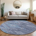 thumbnail image 1 of Addison Rugs Chantille Indoor/Outdoor Transitional Global Navy Washable Round Rug, 8' x 8', 1 of 6
