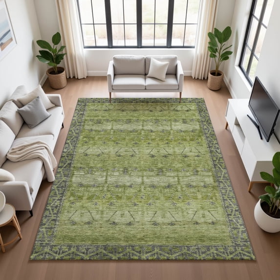 Addison Rugs Chantille Indoor/Outdoor Transitional Global Olive Machine Washable Rectangle Rug, 8' x 10'