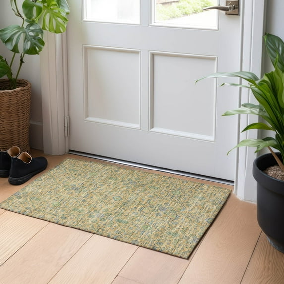Addison Rugs Chantille Indoor/Outdoor Transitional Global Orange Washable Rectangle Rug, 1'8" x 2'6"
