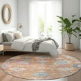 thumbnail image 1 of Addison Rugs Chantille Indoor/Outdoor Transitional Global Orange Washable Round Rug, 8' x 8', 1 of 6