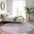 thumbnail image 1 of Addison Rugs Chantille Indoor/Outdoor Transitional Global Purple Washable Round Rug, 8' x 8', 1 of 5
