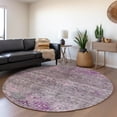thumbnail image 1 of Addison Rugs Chantille Indoor/Outdoor Transitional Global Purple Washable Round Rug, 8' x 8', 1 of 6