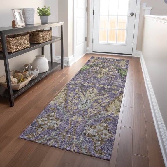 Addison Rugs Chantille Indoor/Outdoor Transitional Global Purple Washable Runner Rug, 2'3" x 7'6"
