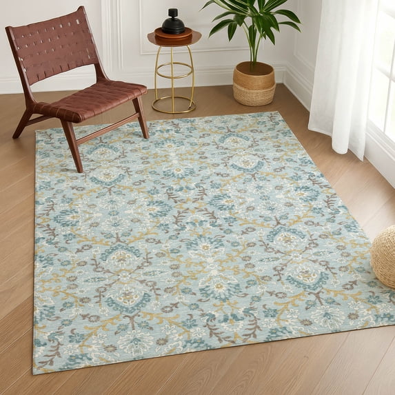 Addison Rugs Chantille Indoor/Outdoor Transitional Global Sky Machine Washable Rectangle Rug, 8' x 10'