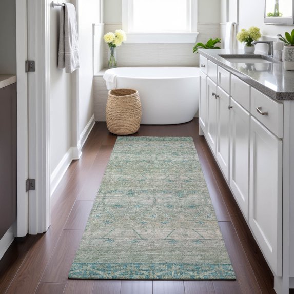 Addison Rugs Chantille Indoor/Outdoor Transitional Global Teal Machine Washable Runner Rug, 2'3" x 7'6"