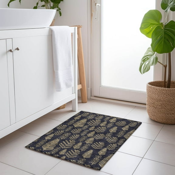 Addison Rugs Chantille Indoor/Outdoor Transitional Holiday Black Machine Washable Rectangle Rug, 1'8" x 2'6"