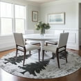 thumbnail image 1 of Addison Rugs Chantille Indoor/Outdoor Transitional Holiday Christmas Tree Gray Machine Washable Round Rug, 8' x 8', 1 of 7