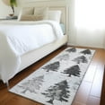 thumbnail image 1 of Addison Rugs Chantille Indoor/Outdoor Transitional Holiday Christmas Tree Gray Machine Washable Runner Rug, 2'3" x 7'6", 1 of 7