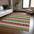 thumbnail image 1 of Addison Rugs Chantille Indoor/Outdoor Transitional Holiday Green Machine Washable Rectangle Rug, 10' x 14', 1 of 7