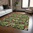 thumbnail image 1 of Addison Rugs Chantille Indoor/Outdoor Transitional Holiday Holly Black Machine Washable Rectangle Rug, 2'6" x 3'10", 1 of 7