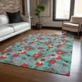 thumbnail image 1 of Addison Rugs Chantille Indoor/Outdoor Transitional Holiday Nutcracker Teal Machine Washable Rectangle Rug, 10' x 14', 1 of 7