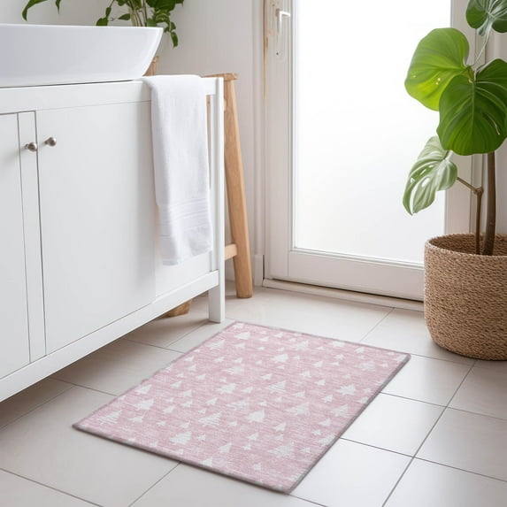Addison Rugs Chantille Indoor/Outdoor Transitional Holiday Pink Machine Washable Rectangle Rug, 1'8" x 2'6"
