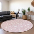 thumbnail image 1 of Addison Rugs Chantille Indoor/Outdoor Transitional Holiday Pink Machine Washable Round Rug, 8' x 8', 1 of 7