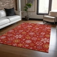 thumbnail image 1 of Addison Rugs Chantille Indoor/Outdoor Transitional Holiday Snowflake Red Machine Washable Rectangle Rug, 2'6" x 3'10", 1 of 7