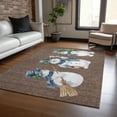 thumbnail image 1 of Addison Rugs Chantille Indoor/Outdoor Transitional Holiday Snowman Brown Machine Washable Rectangle Rug, 3' x 5', 1 of 7
