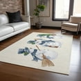 thumbnail image 1 of Addison Rugs Chantille Indoor/Outdoor Transitional Holiday Snowman Ivory Machine Washable Rectangle Rug, 2'6" x 3'10", 1 of 7