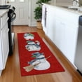 thumbnail image 1 of Addison Rugs Chantille Indoor/Outdoor Transitional Holiday Snowman Red Machine Washable Runner Rug, 2'3" x 7'6", 1 of 7