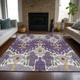 thumbnail image 1 of Addison Rugs Chantille Indoor/Outdoor Transitional Ikat Purple Washable Rectangle Rug, 2'6" x 3'10", 1 of 6