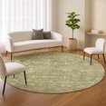 thumbnail image 1 of Addison Rugs Chantille Indoor/Outdoor Transitional Ikat Sage Machine Washable Round Rug, 8' x 8', 1 of 8