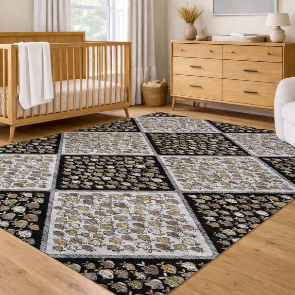 Addison Rugs Chantille Indoor/Outdoor Transitional Kids Black Machine Washable Rectangle Rug, 10' x 14'