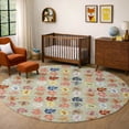 thumbnail image 1 of Addison Rugs Chantille Indoor/Outdoor Transitional Kids Celery Machine Washable Round Rug, 8' x 8', 1 of 7