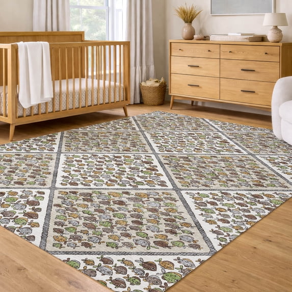 Addison Rugs Chantille Indoor/Outdoor Transitional Kids Ivory Machine Washable Rectangle Rug, 3' x 5'